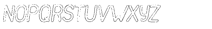 Funmania Land Eroded Outline Italic Font UPPERCASE
