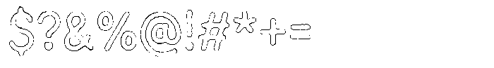 Funmania Land Eroded Outline Font OTHER CHARS