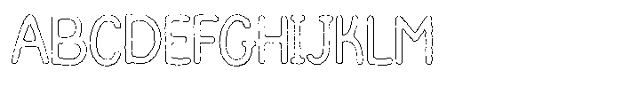 Funmania Land Eroded Outline Font UPPERCASE