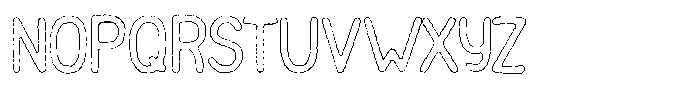 Funmania Land Eroded Outline Font UPPERCASE