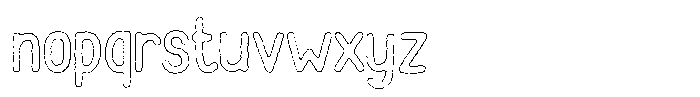 Funmania Land Eroded Outline Font LOWERCASE