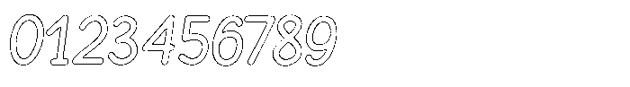 Funmania Land Grit Outline Italic Font OTHER CHARS