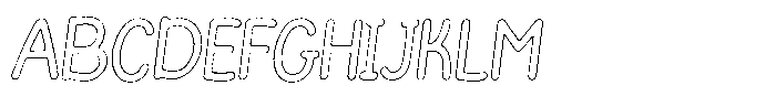 Funmania Land Grit Outline Italic Font UPPERCASE