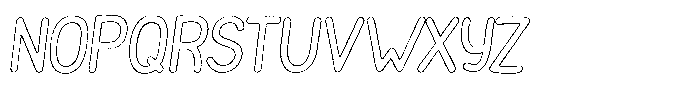 Funmania Land Grit Outline Italic Font UPPERCASE