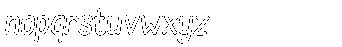 Funmania Land Grit Outline Italic Font LOWERCASE