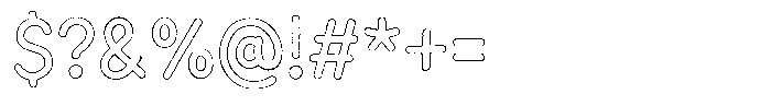 Funmania Land Grit Outline Font OTHER CHARS
