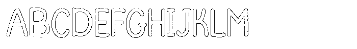 Funmania Land Grit Outline Font UPPERCASE