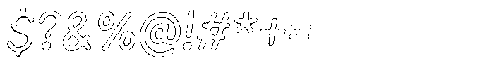 Funmania Land Ink Outline Italic Font OTHER CHARS