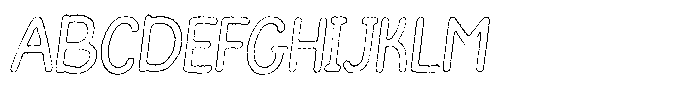 Funmania Land Ink Outline Italic Font UPPERCASE