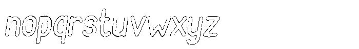 Funmania Land Ink Outline Italic Font LOWERCASE