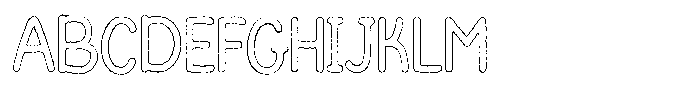 Funmania Land Ink Outline Font UPPERCASE