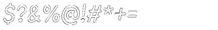 Funmania Land Outline Italic Font OTHER CHARS