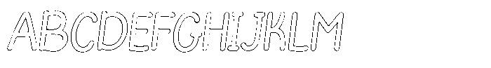 Funmania Land Outline Italic Font UPPERCASE