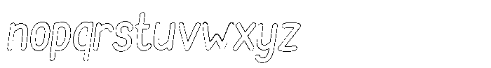 Funmania Land Outline Italic Font LOWERCASE