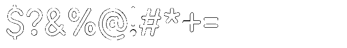 Funmania Land Outline Font OTHER CHARS