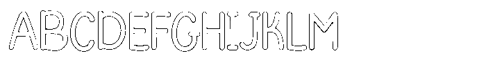 Funmania Land Outline Font UPPERCASE