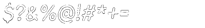 Funmania Land Rough Outline Italic Font OTHER CHARS