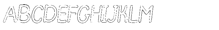 Funmania Land Rough Outline Italic Font UPPERCASE