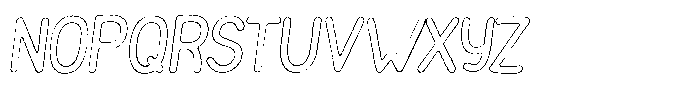 Funmania Land Rough Outline Italic Font UPPERCASE