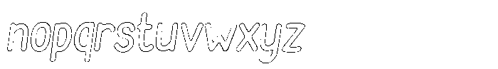 Funmania Land Rough Outline Italic Font LOWERCASE