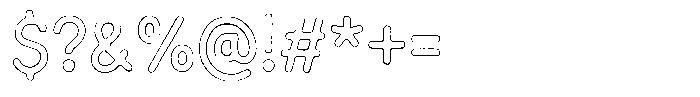 Funmania Land Rough Outline Font OTHER CHARS