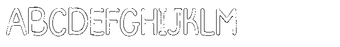 Funmania Land Rough Outline Font UPPERCASE