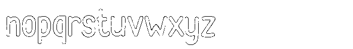 Funmania Land Rough Outline Font LOWERCASE