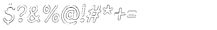 Funmania Land Rust Outline Italic Font OTHER CHARS