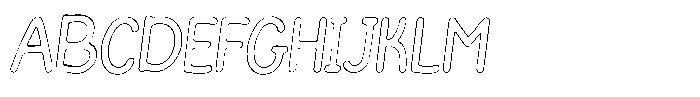 Funmania Land Rust Outline Italic Font UPPERCASE
