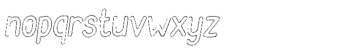Funmania Land Rust Outline Italic Font LOWERCASE