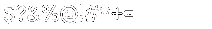 Funmania Land Rust Outline Font OTHER CHARS