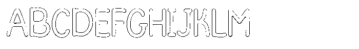 Funmania Land Rust Outline Font UPPERCASE
