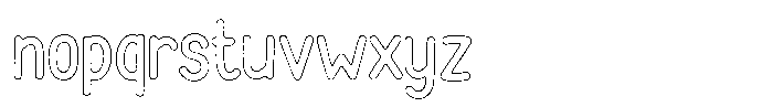 Funmania Land Rust Outline Font LOWERCASE