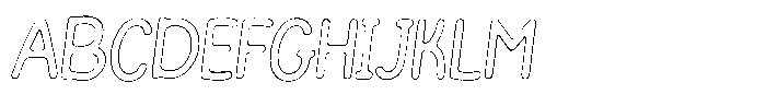 Funmania Land Scratch Outline Italic Font UPPERCASE