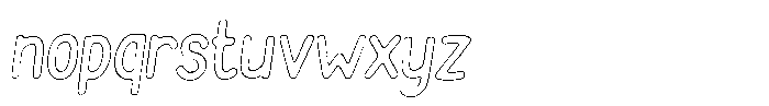 Funmania Land Scratch Outline Italic Font LOWERCASE