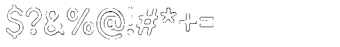 Funmania Land Scratch Outline Font OTHER CHARS