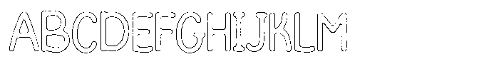 Funmania Land Scratch Outline Font UPPERCASE