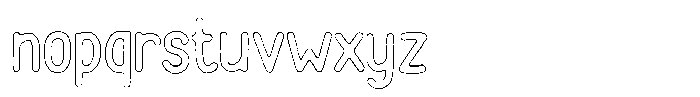 Funmania Land Scratch Outline Font LOWERCASE