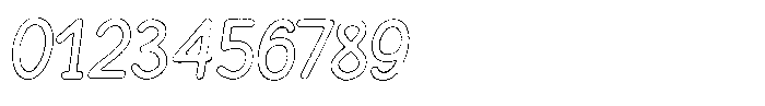 Funmania Land Worn Outline Italic Font OTHER CHARS
