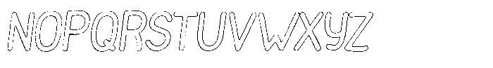 Funmania Land Worn Outline Italic Font UPPERCASE