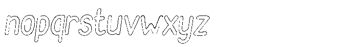 Funmania Land Worn Outline Italic Font LOWERCASE