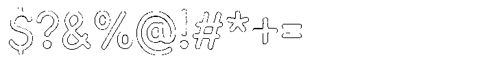 Funmania Land Worn Outline Font OTHER CHARS