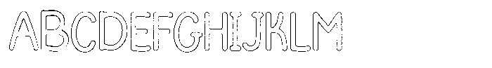 Funmania Land Worn Outline Font UPPERCASE