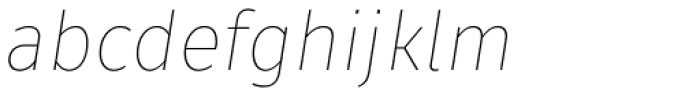 Fuse Thin Italic Font LOWERCASE