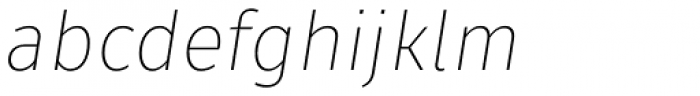 Fuse UltraLight Italic Font LOWERCASE