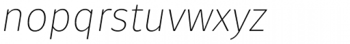 Fuse UltraLight Italic Font LOWERCASE