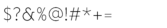 Fusiform Extra Light Font OTHER CHARS