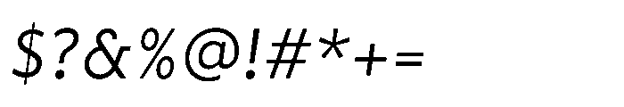 Fusiform Italic Font OTHER CHARS