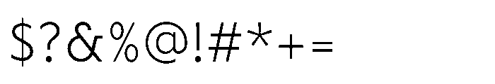 Fusiform Light Font OTHER CHARS
