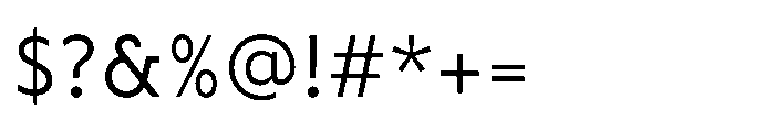 Fusiform Regular Font OTHER CHARS